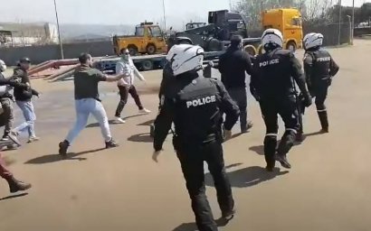 Рабочие греческого порта Салоники попытались помешать отправке вооружений на Украину