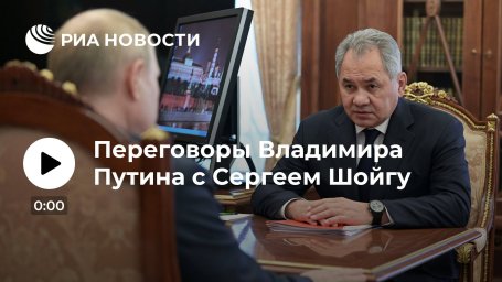 Переговоры Владимира Путина с Сергеем Шойгу