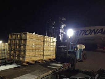 Два самолета ВВС США с боеприпасами стандарта НАТО приземлились в Киеве Два самолета ВВС США с боеприпасами стандарта НАТО приземлились в Киеве