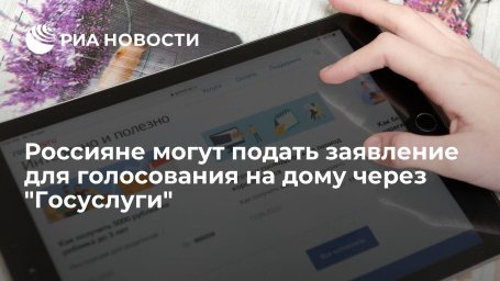 Форма подачи заявления для участия в голосовании на дому открылась на портале "Госуслуг"